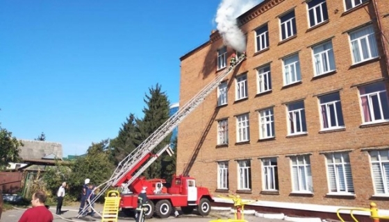 В Хмельницком горела школа