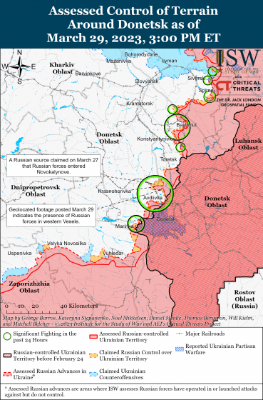 Рашисти частково просунулися в Бахмуті 