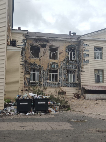 Лікарня у Бахмуті потрапила під обстріл 