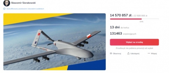 У Польщі зібрали вже дві третини суми на &quot;Байрактар&quot; для України