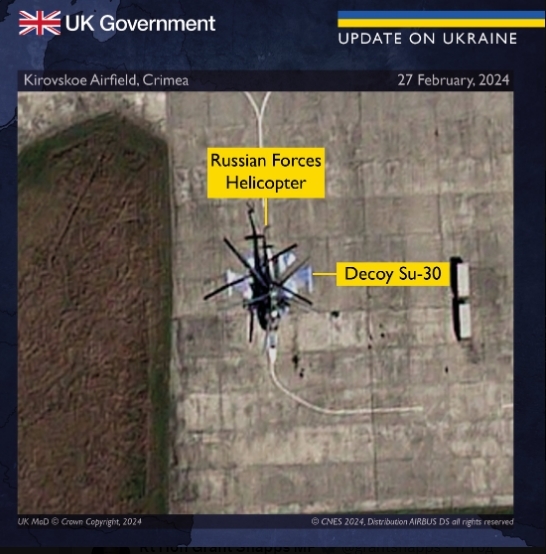 Британська розвідка показала, як Росія намагається приховати від ударів літаки на авіабазах