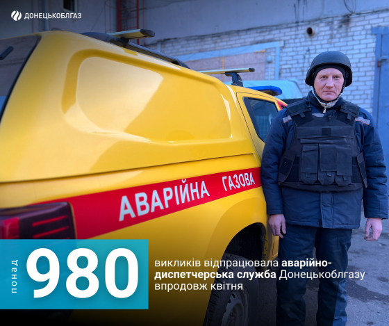 Кожен сьомий виклик аварійних бригад Донецькоблгазу — на місце обстрілу