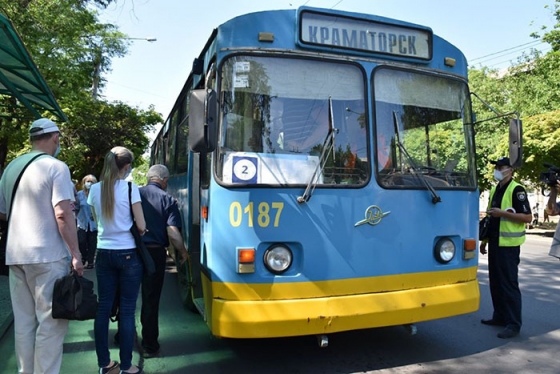 В Краматорске проверяют общественный транспорт на предмет соблюдения карантинных мероприятий