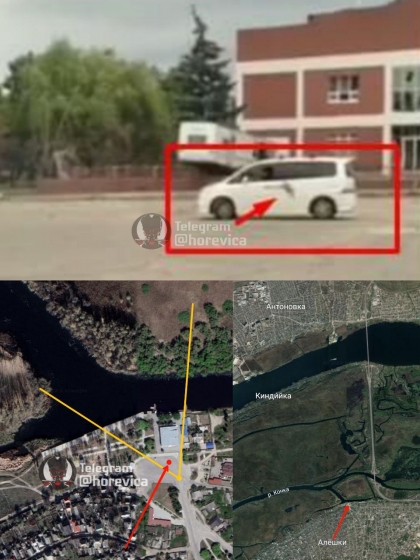 &quot;Бавовна&quot; в окупованих Олешках: момент прильоту по площі (відео)