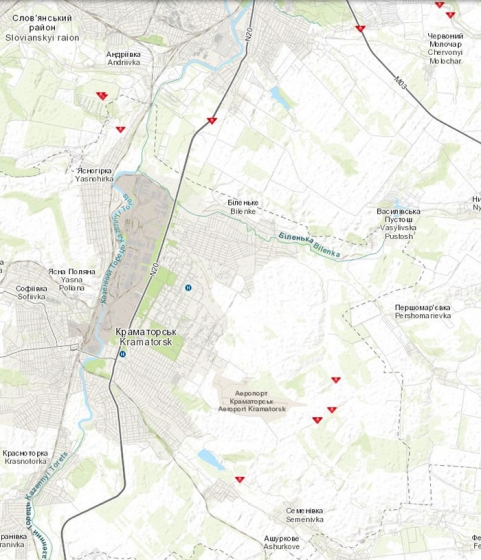Минобороны сообщило, где находятся потенциально взрывоопасные места в районе Краматорска