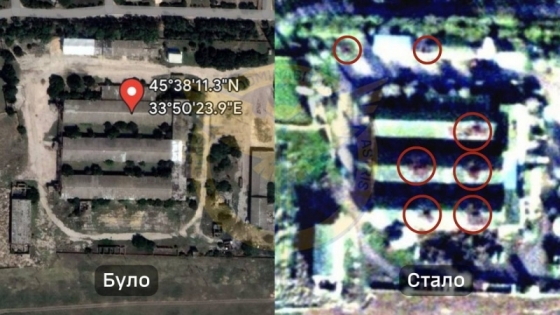 ЗСУ в четвер знищили в Криму склади боєприпасів та кілька РЛС: супутниковий знімок