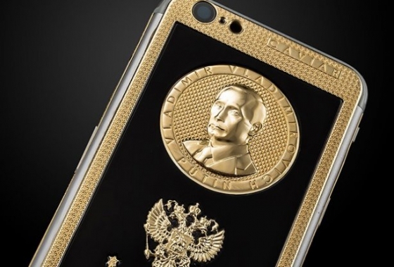 В России стартовали продажи нового золотого iPhone 6s с портретом Путина 