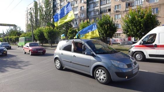 В Краматорске состоялся автопробег ко дню освобождения города
