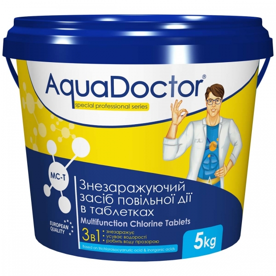 Очищаем бассейн с химией AquaDoctor