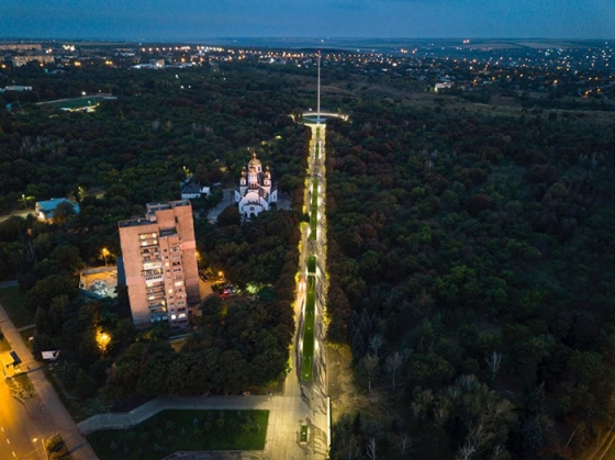 Фотофакт: как выглядит с высоты обновленный парк «Юбилейный» в Краматорске 