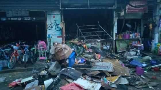 В Краматорске произошел пожар на территории рынка
