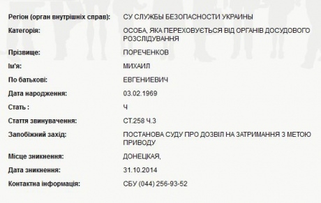 Украина объявила в розыск российского актера Пореченкова