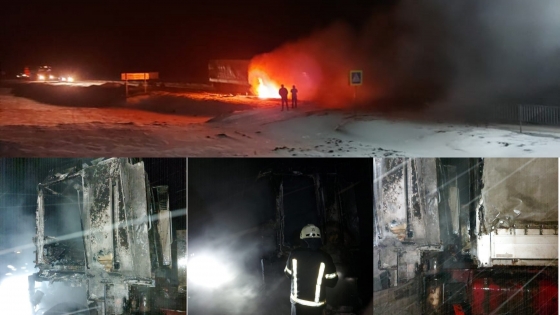 На блокпосту в Донецкой области загорелся грузовик 