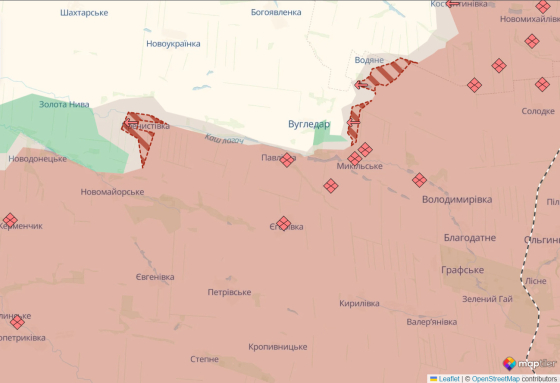 Росіяни окупували село Пречистівка, що поблизу Вугледара, - DeepState (карта)