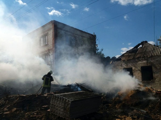 В Краматорске горел заброшенный дом
