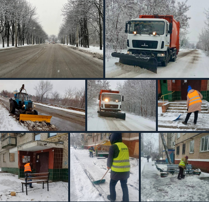 У Краматорську тривають роботи з ліквідації наслідків снігопаду