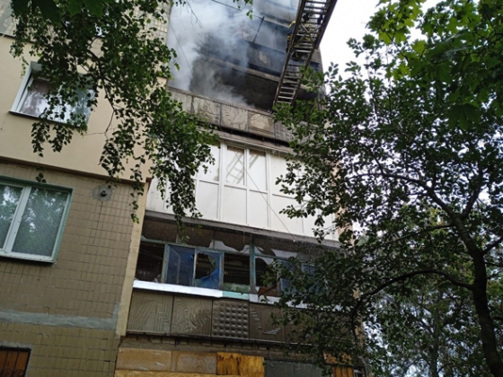 У Краматорську загорівся балкон у дев&#039;ятиповерховому житловому будинку