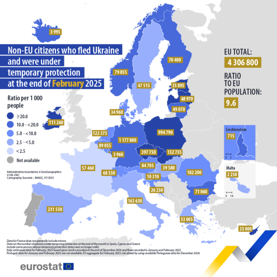 Кількість українських біженців у ЄС продовжує зростати. Де українців найбільше