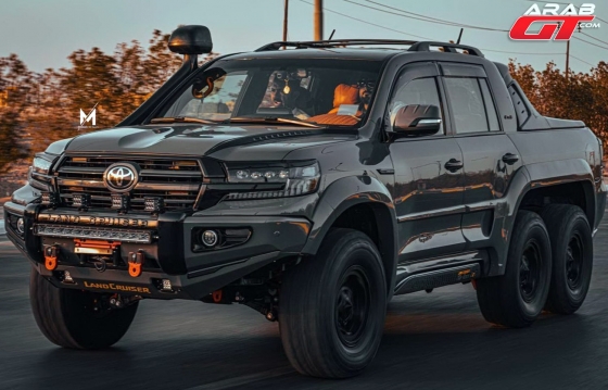 Toyota Land Cruiser 200 превратили в шестиколесный пикап-монстр 