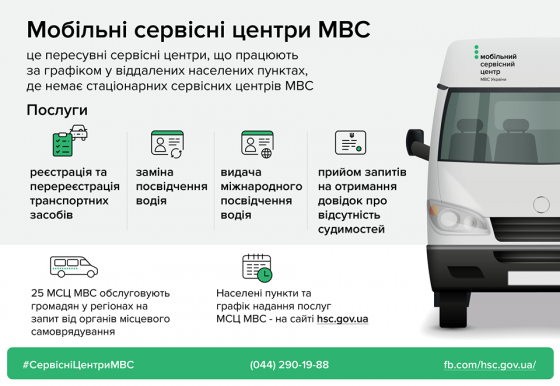Мобильный сервисный центр МВД в июле объедет 9 населенных пунктов на Донетчине 