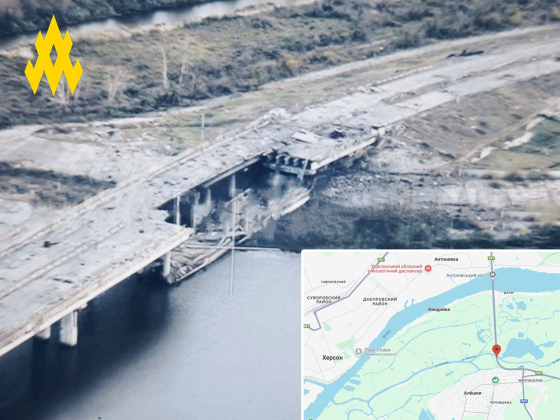Росіяни знищили міст в Олешках, ймовірно, очікуючи на наступ ЗСУ, - партизани