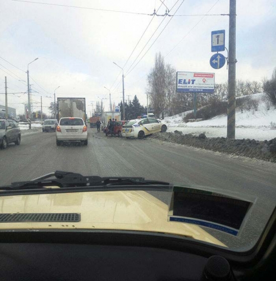 В Краматорске машина полиции попала в ДТП 