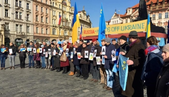 В Праге состоялся флешмоб &quot;Крым – это Украина&quot;