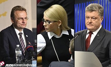 Порошенко, Тимошенко и Садовый лидируют в президентском рейтинге