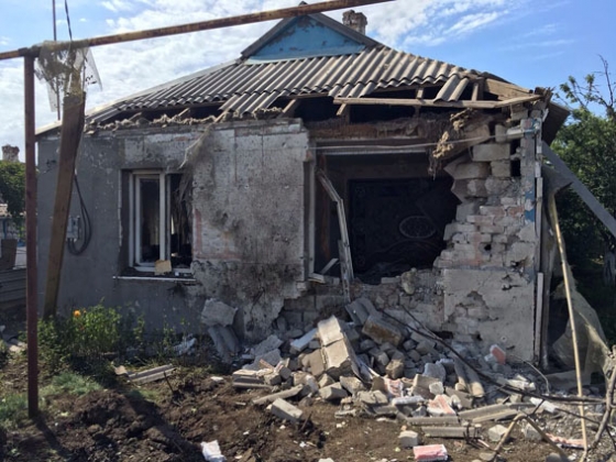 Боевики нанесли артудар по п. Чермалык Волновахского района