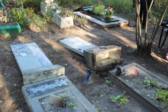 В Славянске на горячем задержали кладбищенского вандала