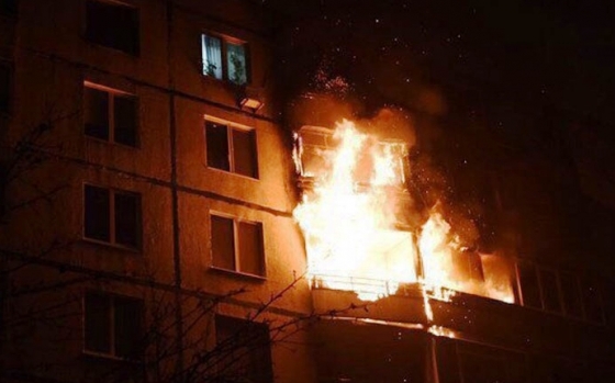 В Краматорске при пожаре на ул. Стуса пострадал мужчина 