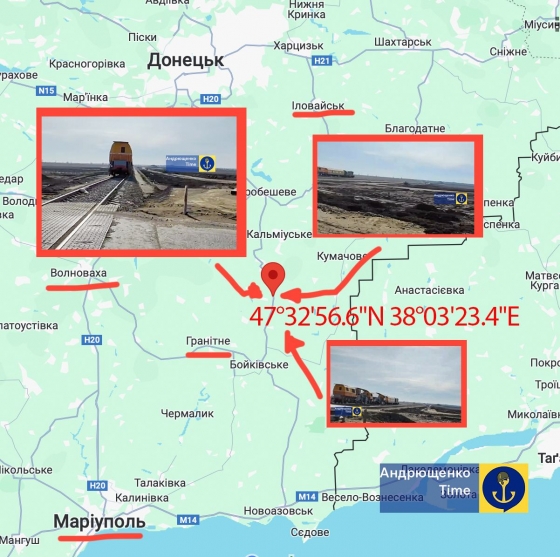 Окупанти будують залізницю в районі Маріуполя (відео)