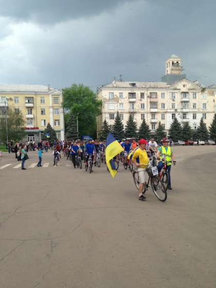 В Краматорске отметили день Европы велопробегом (фото)