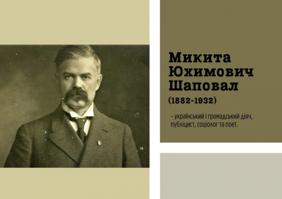 Історія української Донеччини в постатях: Микита Шаповал (08.06.1882 - 25.02.1932)