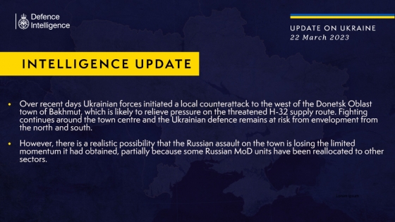 ЗСУ контратакували армію РФ на заході Бахмута — Британська розвідка