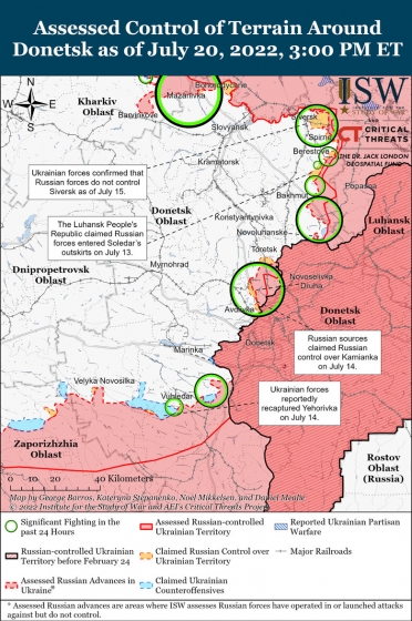 Наступ на Донбасі може завершитися окупацією Слов’янська чи Бахмута