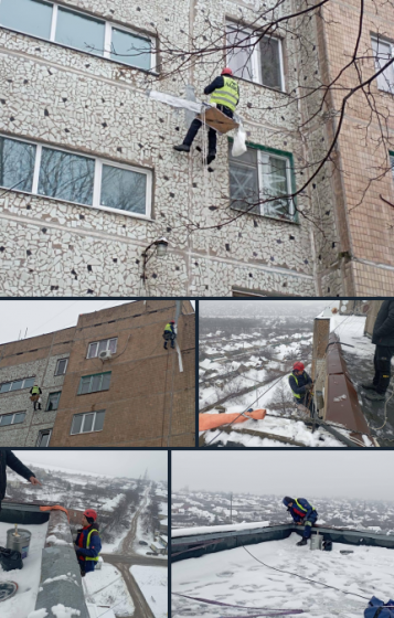 У Краматорську Ладіс працює над герметизацією міжпанельних швів багатоквартирних будинків