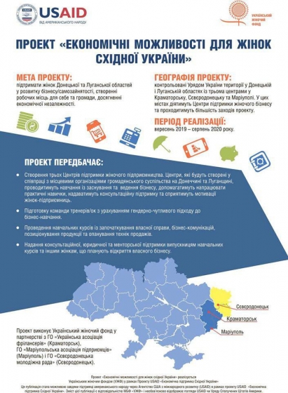 Женщин из Донецкой области приглашают на курсы для начинающих предпринимателей