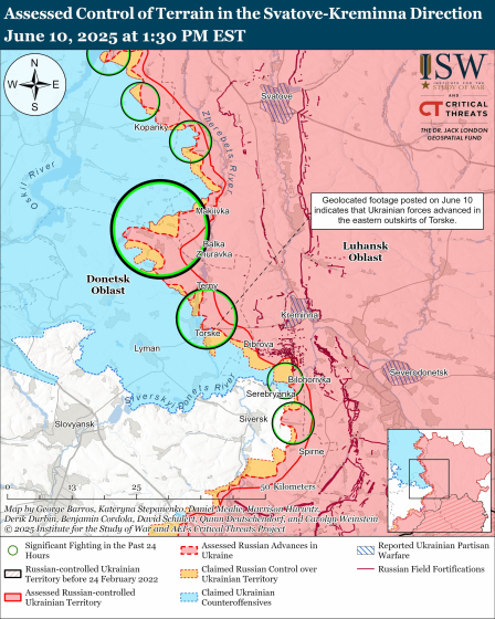 ЗСУ просунулися в Донецькій та Луганській областях – ISW