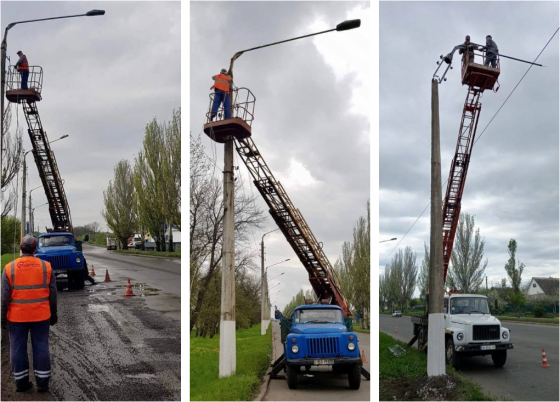У Краматорську КП «Міськсвітло» виконало заміну пошкоджених стовіпів