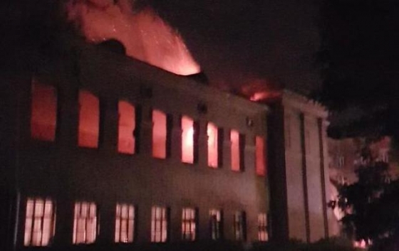 Ночью в Одессе горело здание Минобороны