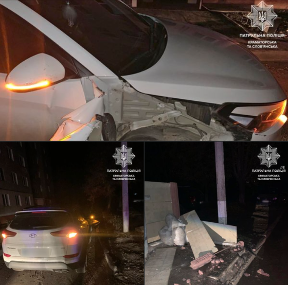 Патрульні склали протоколи на водія, який маючи ознаки спʼяніння, вчинив ДТП