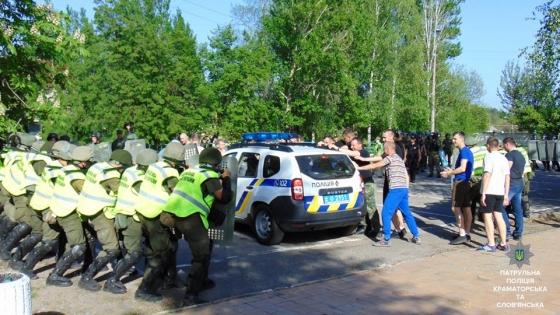 Полиция Краматорска и Славянска потренировалась на случай провокаций 9 мая 