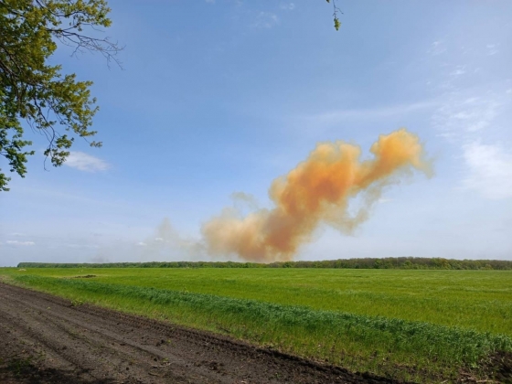 Под Краматорском оккупанты обстреляли склад с аммиачной селитрой 