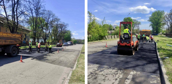 У Краматорську продовжують ремонт дороги по вул. Дмитра Мазура