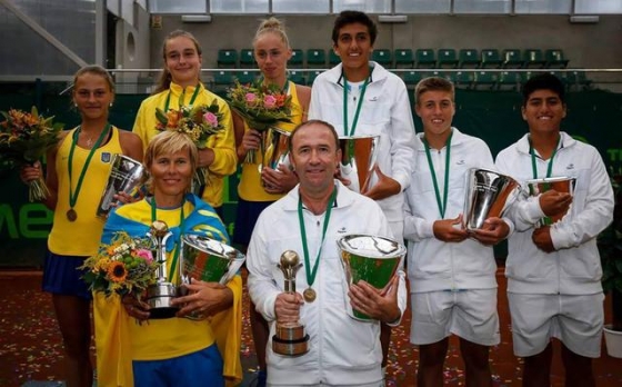Женская сборная Украины по теннису в возрасте до 14 лет выиграла чемпионат мира
