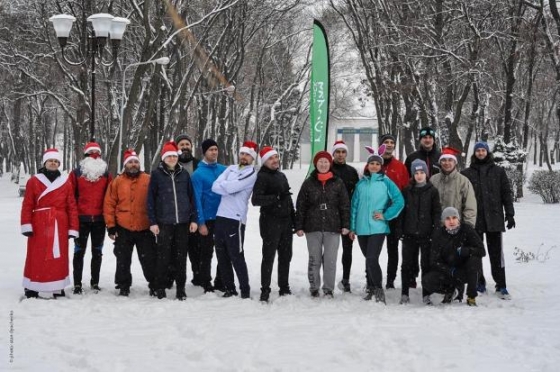 В Краматорске состоялся забег Санта-Клаусов