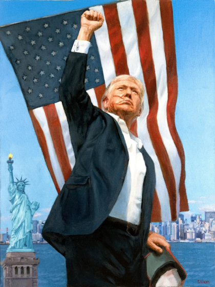 Телеканал CNN уперше показав портрет Трампа, який подарував Путін (фото)