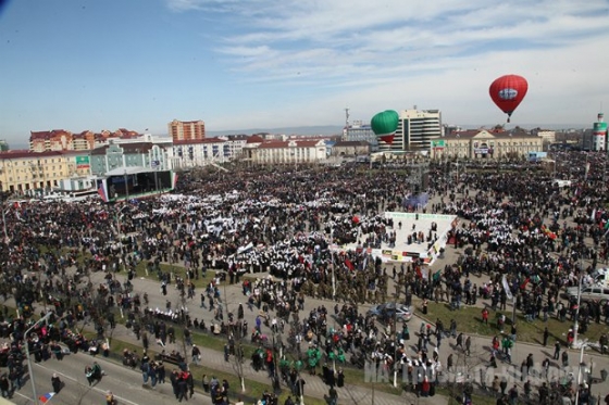Полиция Чечни насчитала на митинге в Грозном более миллиона человек