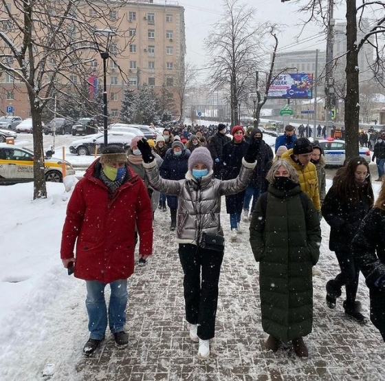 Жену Навального вновь задержали на акции протеста в Москве, - штаб 